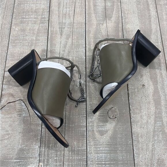 Rag & Bone Nella High Heels In Light Olive - Picture 4 of 5